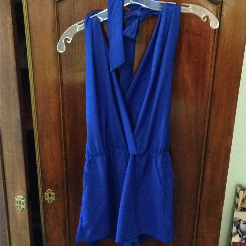 Halter plunge romper